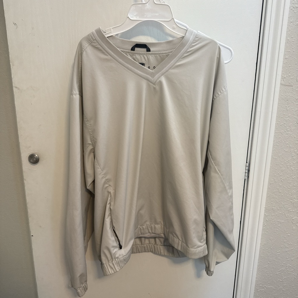 Nike Men's Light Gray V-Neck Sweater